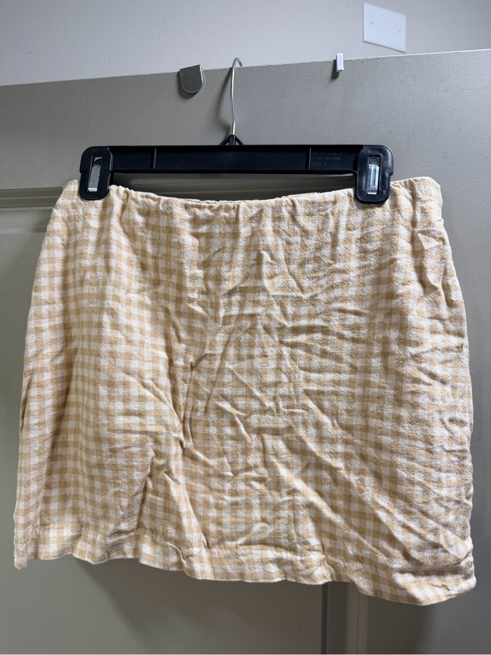 Abercrombie & Fitch Tan Gingham Mini Skirt